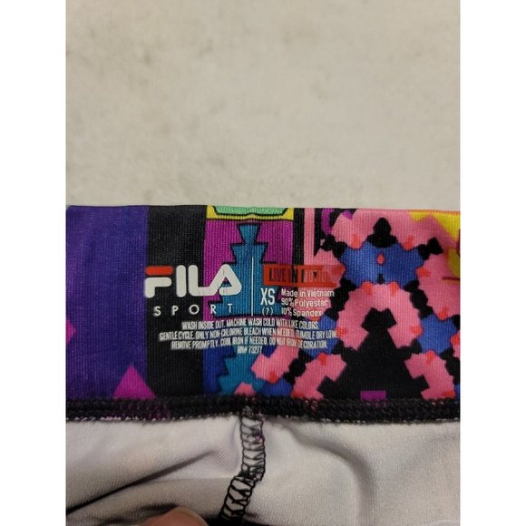 Fila Sport Multicolor Aztec Capri Leggings Workout Yoga Size XS - Picture 4 of 4